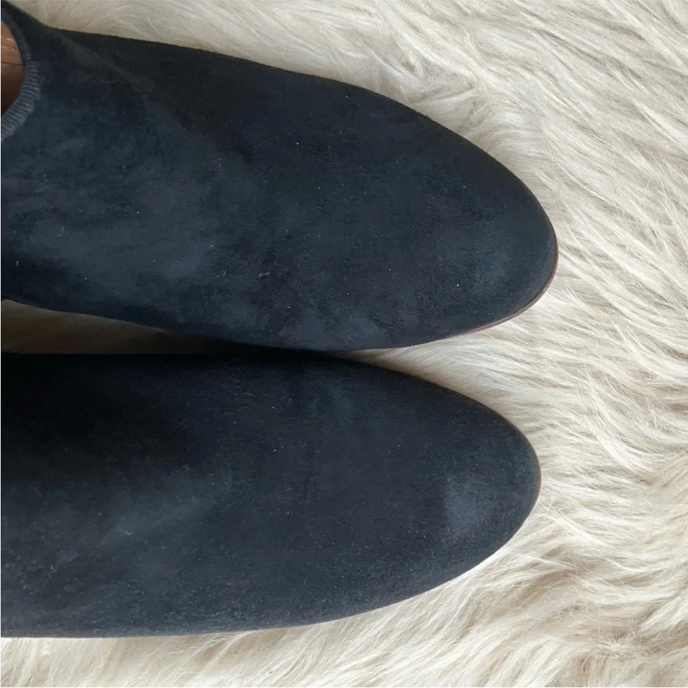Sam Edelman Black Suede Western Ankle Boots Low Heel Fall Witchy Size 8.5